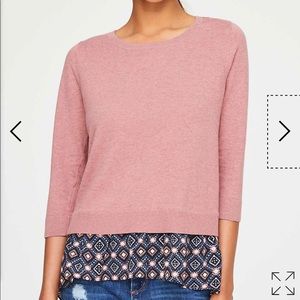 Geo mixed media sweater